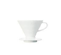 Hario V60 Ceramic Coffee Dripper Pour Over Cone Coffee Maker Size 02, White