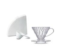 Hario VD-01-T-EU Coffee Brewer, Filter Paper, Scoop, V60, Plastic