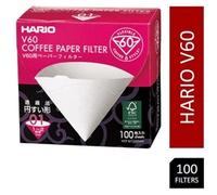 Hario V60 Coffee Filter Papers Size 01 - White - (100 Pack Boxed)