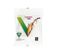 Hario V60 Coffee Filter Papers White 100 Sheets, Size 3-100pcs, Packaging may vary