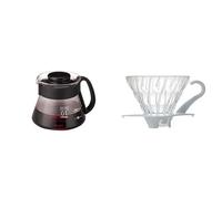Hario V60 Coffee Glass Server and V60 Glass Dripper 01 White