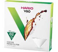 Hario V60 Coffee Paper Filter, 40 Sheets, White