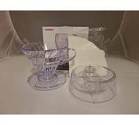 HARIO V60 Drip Assist Set PDA-1524-T Transparent. 02 Filter Size Made In Japan