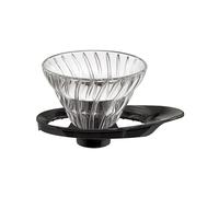 Hario V60 Glass Coffee Dripper, Black, Size 1