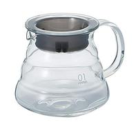 Hario V60 Range Server | Glass Portable Heat Resistant Coffee Pot & Serving Jug with Handle, Clear, 360ml