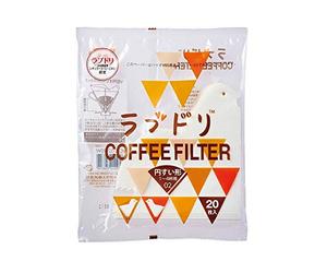Hario V60 Love Bird Filter Papers | Stylish Biodegradable Paper Coffee Filters For V60 Dripper, Compatible With Size 02, White, 20 Pack