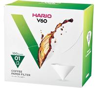 Hario V60 Paper Coffee Filter, Size 01, White, 100ct Box