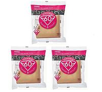 HARIO V60 Paper Coffee Filters, Size 02-3 - 100 Count (300 Filters Total) Import Japan - Natural Paper