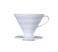 HARIO V60 Plastic Coffee Dripper, White, Size 2