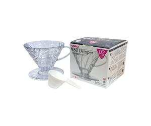 Hario V60 Size 02 Transparent Clear Plastic Dripper -Made in Japan (VD-02-T)