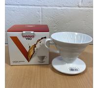 HARIO V60 Plastic Coffee Dripper, White, Size 2