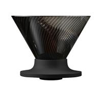 HARIO V60 VDN-02-B Dripper NEO for 1-4 Cups, Tritan Resin, Spiral Rib, Black, Made in Japan