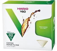HARIO VCF-02-100MK 1-Piece Box of Paper Filter for 02 Dripper Misarashi, Natural, Without Tabs