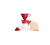 Hario VCSD-02R 1-Piece Plastic Coffee Sever Set, Red