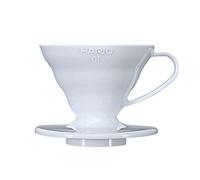 Hario VD-01W 1-Piece Plastic Coffee Dripper, White