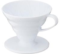 Hario VD-02W 1-Piece Plastic Coffee Plastic Dripper, White