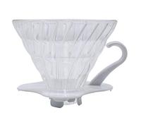 Hario VDG-02W 1-Piece Glass Coffee Dripper, White