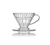 HARIO VDR-01-T Transparent Dripper 01 Clear Coffee Hand Drip for 1 to 2 Cups, Made in Japan