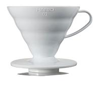 HARIO V60 Plastic Coffee Dripper, White, Size 2