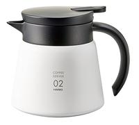 Hario CD-V60-02-white-600ml Thermal jug Insulated Server V60-02-white-600ml, Stainless Steel, White