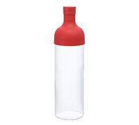 Hario Wine Bottle Style Filter Teapot, Glass, Red