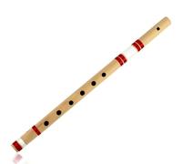 HARIPRASAD Flutes for Beginners Straight direct blow Bamboo Flute Musical Instrument original Bansuri Bamboo Flute (38 cm) kid (Red White)
