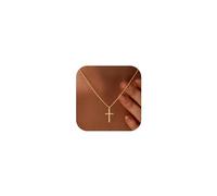 HARJJME Cross Necklace Gold Silver Necklaces for Women 14K Gold Plated Dainty Choker Necklace Chain with Cross Pendant Charm Personalised Jewellery Gifts for Teenage Girls