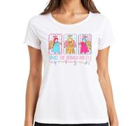 Hark The Herald Angels Sing Christmas Angel Pastel Gift Women's T-Shirt, White, 3XL