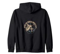 Hark The Herald Angels Sing Luke 2:14 Christian Emblem Zip Hoodie