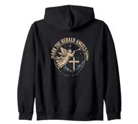 Hark The Herald Angels Sing Luke 2:14 Christian Emblem Zip Hoodie