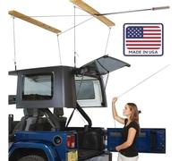 HARKEN - Hardtop Overhead Garage Storage Hoist for Jeep Wrangler, Gladiator, and Ford Bronco, Self-Leveling, Safe Anti-Drop System, Easy One-Person Operation, Garage