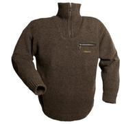 Harkila Annaboda 2.0 HSP knit pullover Demitasse brown Ribbed edges at the col
