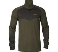 Harkila Base Warm zip neck Willow green/Shadow brown