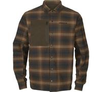 Harkila Eirik reversible shirt jacket Dark warm olive/Burgun