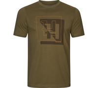 Harkila H-Logo S/S T-Shirt in Dark Olive