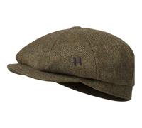 Harkila Kenmore aker Boy Cap in Forest Green/Herringbone