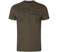 Harkila Mens Impact Short Sleeve Cotton T Shirt Willow Green Sizes Medium To 3XL