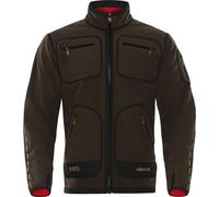Harkila Mens Kamko Fleece Jacket Brown/Red Windproof Shooting Hunting Country