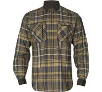 Harkila Mens Pajala 100% Cotton Long SleeveShirt Mellow Brown Check Green Check