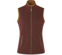 Harkila Sandhem Pro waistcoat Women Dark copper Micro suede and corduroy detai
