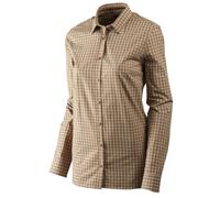 Harkila Selja Lady Long Sleeve check shirt Moonlight rose Velvet details insid