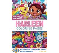 Harleen Coloring Pages: Wow-Effect! Your name on every page - Harleen coloring book - 6x9" - 50x Harleen coloring page - Fantastic Gift