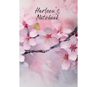 Harleen’s Notebook: Personalized Diary Journal for Harleen, Stylish Watercolor Apple Blossom Diary, 6"x 9" 160 Lined Pages