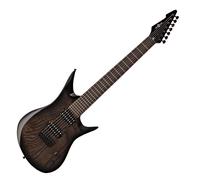 Harlem 7-String Electric Guitar by Gear4music Trans Black