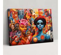 Harlem Diversity Canvas Print - Harlem Wall Decoration, Colorful Composition, Canvas Wall Art, 91cm x 61cm