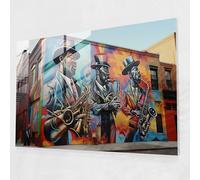 Harlem Glass Print - Graffiti Street Art Glass Wall Art - Harlem, Modern Art, Energy, Glass Wall Art, 18" x 12"