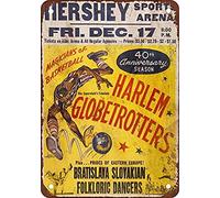 Harlem Globetrotters Tin Sign 8X12 Inches