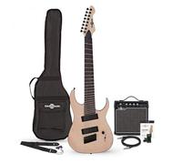 Harlem S 8-String Fanned Fret Guitar + 15W Amp Pack, Natural