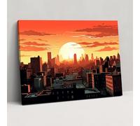 Harlem Skyline Wall Art - Harlem, sunset, Harlem skyline, 45cm x 30cm