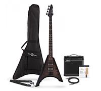 Harlem V Bass Guitar + 15W Amp Pack Trans Black